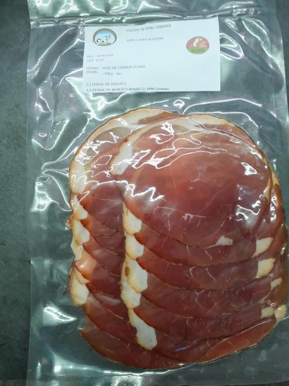 Noix de jambon fumée en tranche