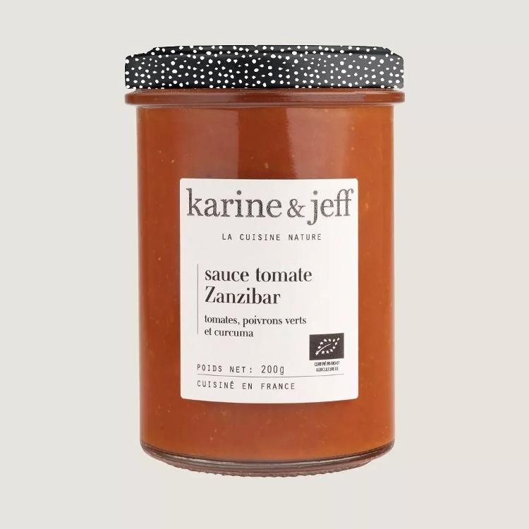 Sauce tomates Zanzibar, poivrons verts et curcuma