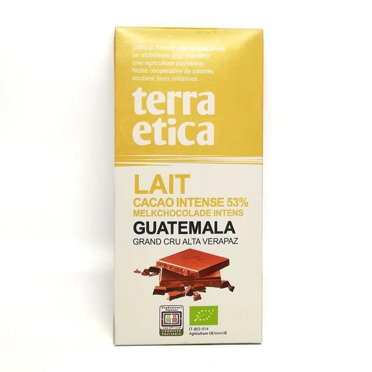 Chocolat au lait (cacao intense 53%) 100gr