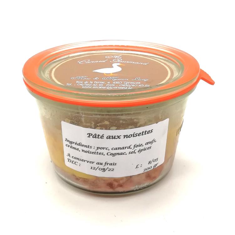 Pâté de canard - noisette & Cognac (Clôture Lundi 09h pour client vendredi)
