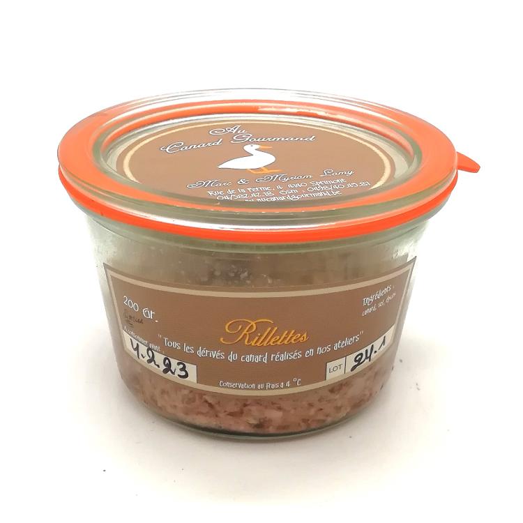 Rillette de canard  (Clôture Lundi 09h pour client vendredi)