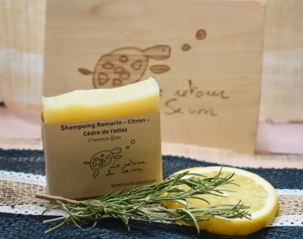 Shampoing Romarin-Citron-Cèdre (cheveux gras) - ECHANTILLON (1 par personne)