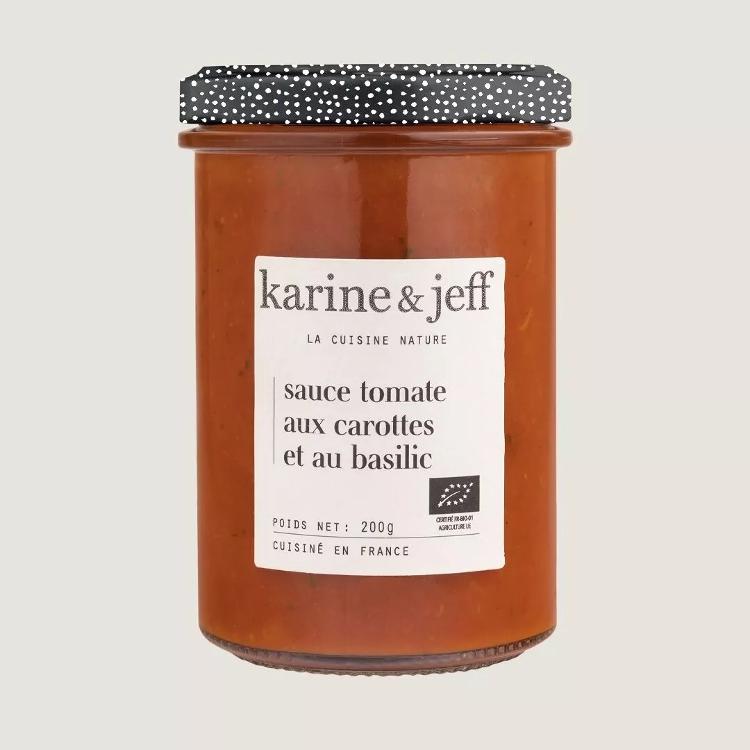 Sauce tomate aux carottes et au basilic