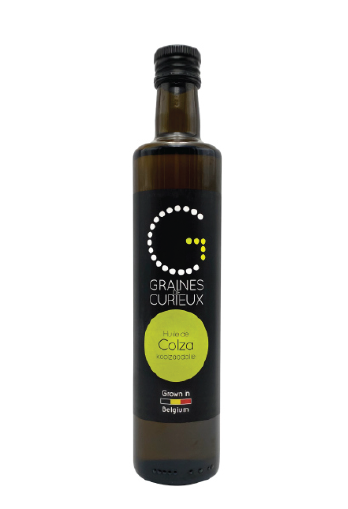 Huile de colza, pressée à froid, non raffinée bio (Graines de curieux)