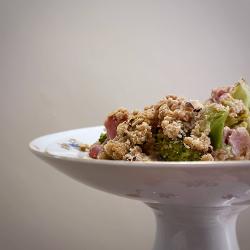 La Tranche : Crumble brocoli-jambon