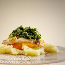 La Tranche : Celeri rôti et purée de carottes